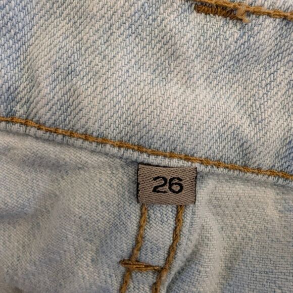 Carmar rhinestone star denim jeans Cut Off Ripped Distressed July shorts Size 26 - Picture 10 of 12